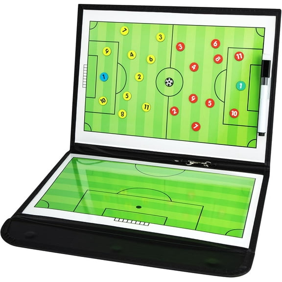 Soccer Coaching Board Soccer Coaches Clipboard Tactical Magnetic Board Kit with Dry Erase, Marker Pen and Zipper Bag (Football Board) (Soccer Coaching Board)