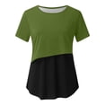 thumbnail image 5 of Gytharion Breastfeeding Pregnancy T-shirts for Women Crewneck Short Sleeve Maternity Blouse Color-bloking Comfortable Nursing Tops, 5 of 6