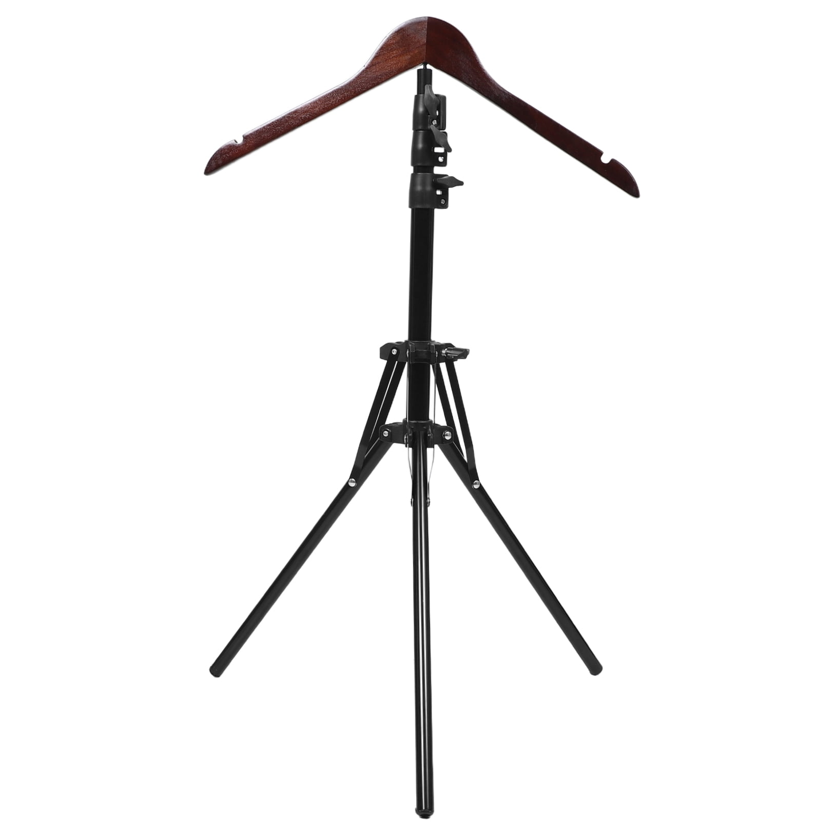 Luxshiny Adjustable Black Garment Steamer Rack for Clothes with Folding Design and Stable Support for Home Use