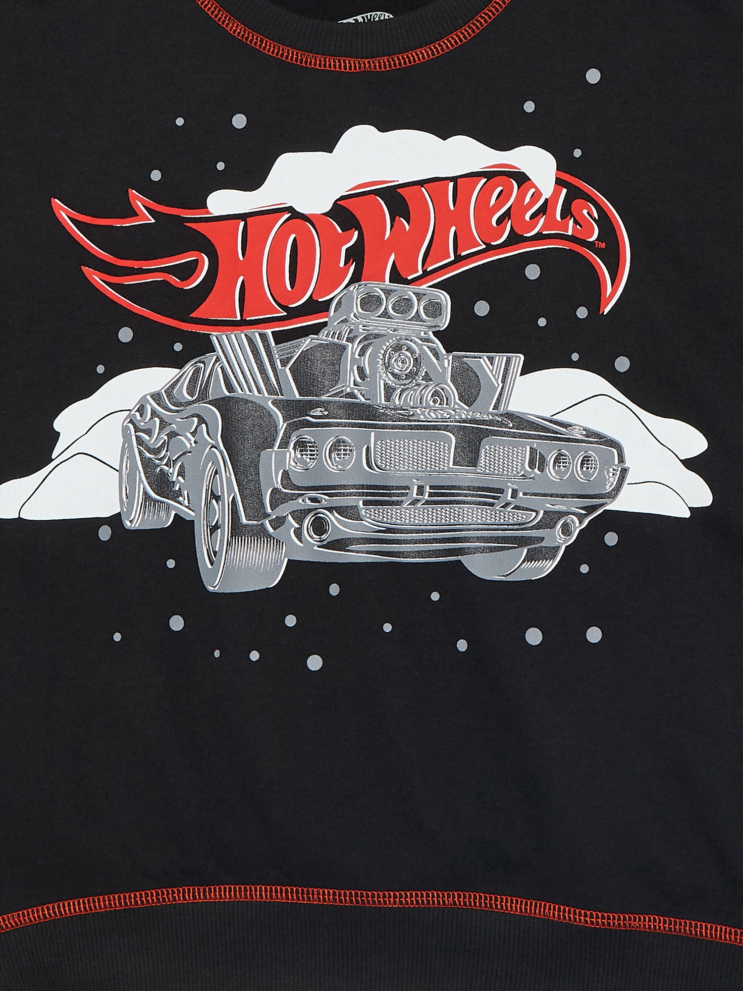 Hot Wheels Toddlers' Graphic Crewneck Sweatshirt with Long Sleeves, Sizes 12M-5T