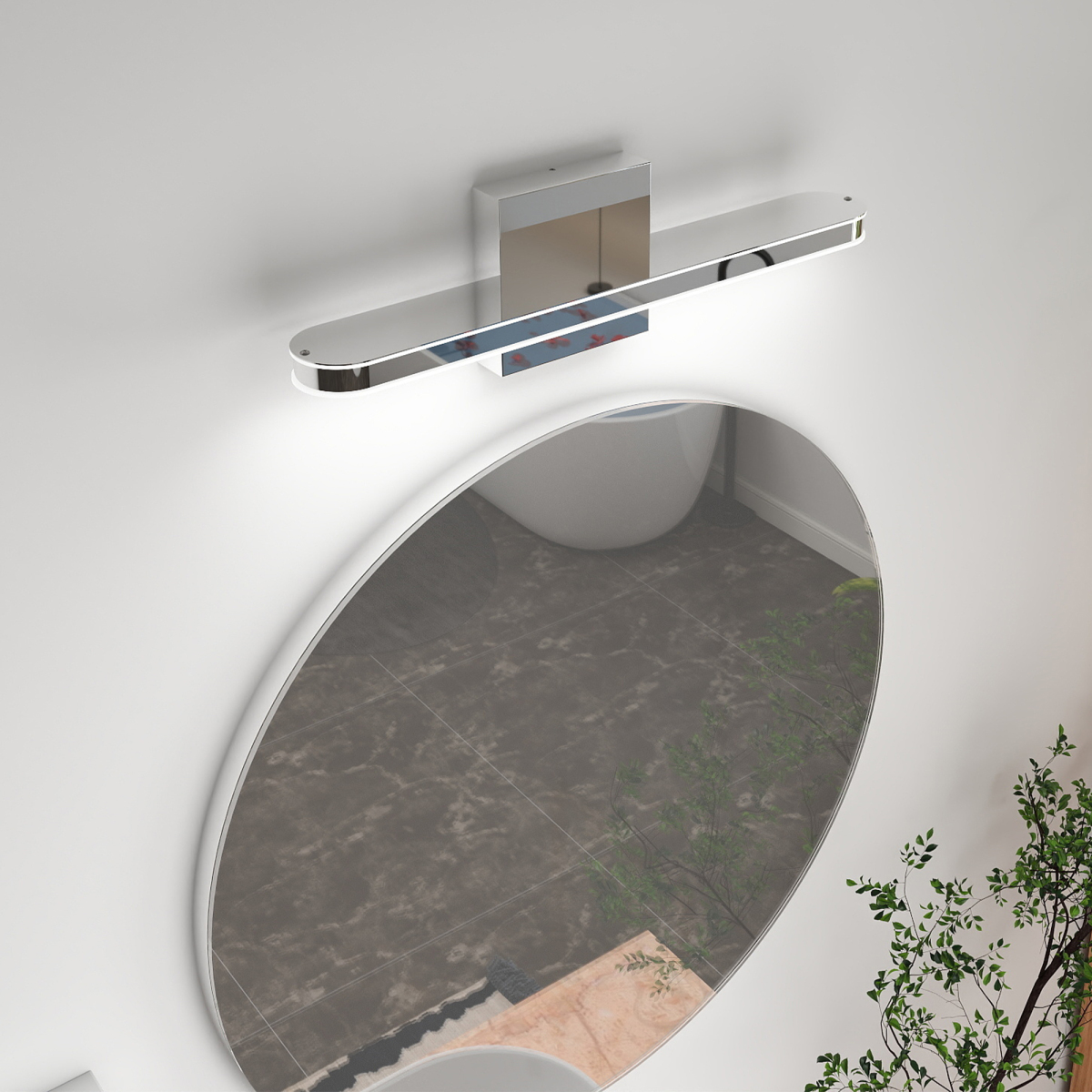 Modern LED Vanity Lights for Bathroom 32IN 16W Daylight White Chrome Light Fixtures Bathroom Lights Over Mirror Vanity Lighting Fixtures Vanity Light On-Site