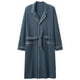 thumbnail image 1 of Batas de moda para hombre, manga larga, cuello en V, informales, regulares, lisas, para dormir, bata para mujer, blusa de poliéster, 1 of 2