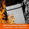 thumbnail image 5 of 3 Pcs Fireproof Waterproof Money Important Document Bag(2000), 5 of 5