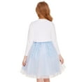 thumbnail image 6 of Oudiya Girls Cardigan Basic Bolero Shrug Knit Long Sleeves Dress Cover Up Pure white for 5-6Y, 6 of 7