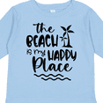 thumbnail image 4 of Inktastic Spring Break the Beach is My Happy Place Boys or Girls Long Sleeve Toddler T-Shirt, 4 of 5