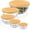 Yellow 4 (Bamboo Diamond 5), variant on Glass Food Storage Containers Yellow 5( Bamboo Clear 4) Stackable Nesting Meal Prep Set