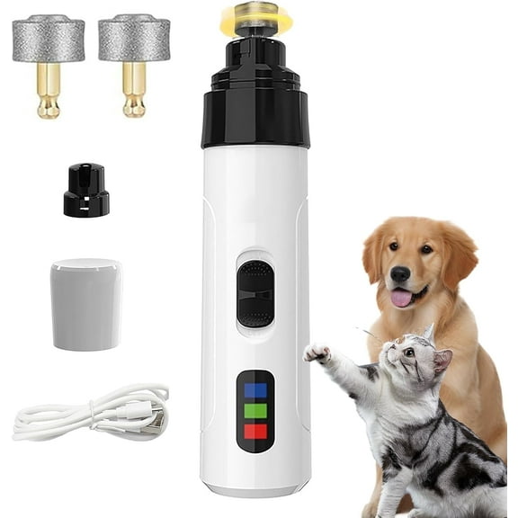 FINAQUA USB Rechargeable Pet Nail Grinder – Quiet Trimmer for Dogs, Cats & Rabbits, Safe Paw Grooming