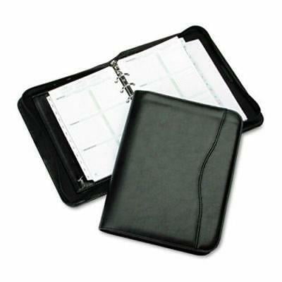 Avalon Black Leather - Day-Timer Avalon Simulated Leather Starter Set, Black