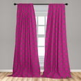 thumbnail image 5 of Ambesonne Hot Pink Curtains, Windmill Seem Flowers, Pair of 28"x95", Hot Pink Green and Blue, 5 of 5