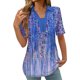 thumbnail image 1 of Tops Cortos para las Mujeres Blusas Impresas Manga Corta Turndown Collar Camiseta, Tops de Blusa para las Mujeres Casual, 1 of 5