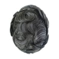 thumbnail image 2 of Thin Skin 0.08-0.10mm 1/8" V Loop Front Double Knot the Rest Men Toupee PU Replacement Systems Breathable Handmade Natural Indian Human Hair, 2 of 7