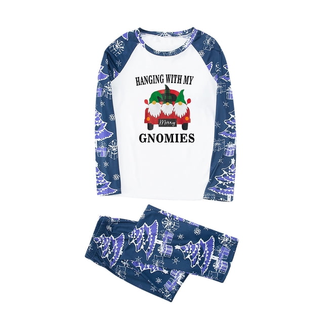 LSLJS Christmas Pajamas Pyjamas de Noël Assortis pour la Famille, Blouse Imprimée de Noël pour Hommes à Col Rond Hauts+pantalons Ensemble de Pyjamas Assortis pour la Famille, pour Adultes et Enfants Ensemble de Vêtements de Nuit des Fêtes