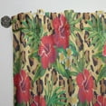 thumbnail image 3 of Designart 'Leopard Pattern With Red Flowers I' Tropical Curtain Panel, 3 of 5