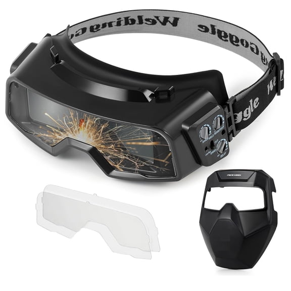 Auto Darkening Welding Goggles, Shade 4/5-9/9-13 Safety Welding Glasses Welder Mask, for TIG MIG ARC Cutting