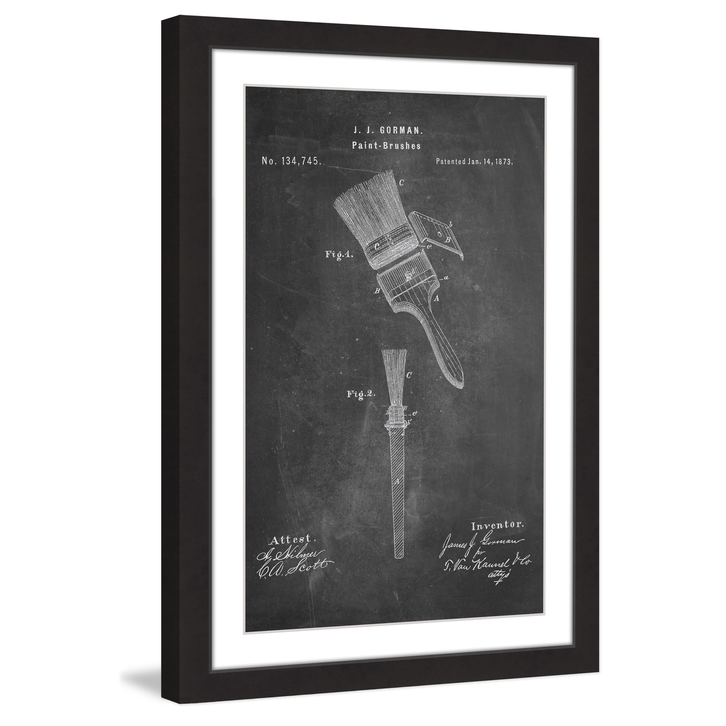 "Paint Brush 1873 Chalk" Framed Painting Print