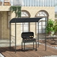 thumbnail image 2 of Outsunny 7' x 5' BBQ Grill Gazebo Tent, Garden Grill Canopy, Grey, 2 of 10