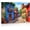Frame-style, variant on Colorful Mexican Village Street Scene Wall Art Rustic Cactus Canvas Print