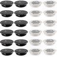 thumbnail image 1 of 35mm Stainless Steel Ventilation Grille for Cabinets Furniture Black Round Mesh Exhaust Hole 24pcs, 1 of 4