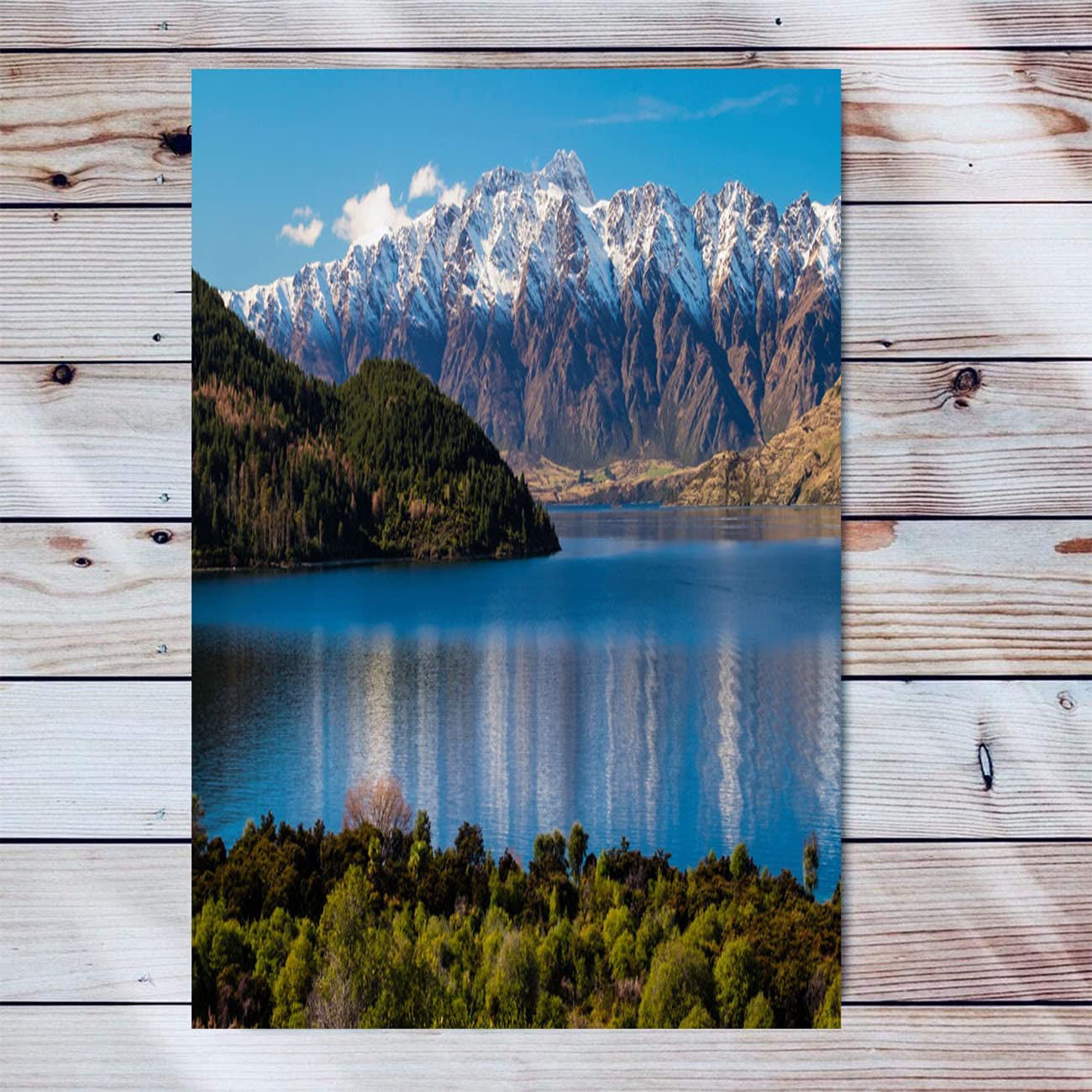 America Nature Landscape Canvas Wall Art For Living Room Modern Artwork  Lake Wakatipu And The Southern Alps Modern Artwork Framed Ready To Hang For Bedroom  Living Room Home Office Decor 12x16 Inch