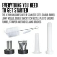 thumbnail image 4 of Weston Original Beef Jerky Gun Kit, Makes Flat and Round Snack Sticks, 1.5lbs Meat Capacity, With Sausage Funnel, 2 Nozzles, Stomper and Two Cleaning Brushes, Black, 4 of 8