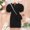 Black, variant on ZZwxWA Summer Saving Small and Medium-sized Girls' Lightweight Short Sleeved Round Neck Solid Color Bag Dress Newborn Girl Outfits
