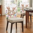 thumbnail image 4 of Spring Bunny Easter Chair Back Covers, Removable Chair Covers for Dining Chairs Set of 8, Washable Chairs Slipcovers Back Seat Protector for Wedding Party 19"x20", 4 of 9