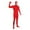 Red, variant on Wovilon Unisex Full Body Suit Zentai Bodysuit Spandex Halloween Cosplay Costume with Hood and Hands for Adult and Kids 6 Colors