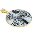 thumbnail image 2 of GlassOfVenice Murano Glass Millefiori Pendant in Gold-Plated Frame 1", 2 of 4