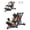 Red-black, variant on 2-in-1 Leg Press&Hack Squat Machine, Heavy Duty Strength Training Equipment for Home Gym, Adjustable Leg Machine for Quads, Glutes, and Calves, 1000 lbs Capacity