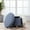 Blue, variant on Wovenbyrd Large Round Storage Ottoman, Lift Off Lid - Cream Polyester