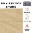 thumbnail image 4 of Women's Yoga Shorts Ribbed Seamless Exercise High Waist sports Fitness shorts - cream-colored, 4 of 5