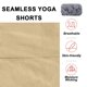 thumbnail image 4 of Hukapapa Pantalones Cortos de Yoga para Mujer Pantalones Cortos Deportivos de Cintura Alta para Ejercicio sin Costuras acanalados, Color Crema,, 4 of 5