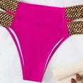 thumbnail image 4 of Traje de baño de bikini bandeau sin tirantes con abertura y anillo en O para mujer, 4 of 7