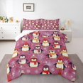 thumbnail image 2 of Manfei Cute Penguin Wildlife Full Size Comforter Sets, Kawaii Cartoon Snowflake Bedding Comforter Set, Teen Boy Girl Kid Bedding Sets, Super Cozy Room Decor, 3-Piece, 2 of 8