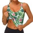 thumbnail image 3 of Gukieu Succulents 1 Print Women's Sports Vest, Low-neck U-shaped Removable Pad Sports Bra for Yoga, Exercise, Dance-XX-Large, 3 of 8