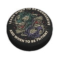 thumbnail image 4 of LNWH Tiger Slogan Aggressive and Patient Pattern Waterproof Spare Tire Cover, Universal Spare Tire Wheel Covers 16 inch, 4 of 8