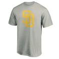 thumbnail image 2 of Men's Fanatics Heather Gray San Diego Padres Official Logo T-Shirt, 2 of 3