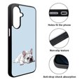 thumbnail image 2 of WIRESTER Shockproof Soft Rubber Cover Case for Samsung Galaxy A17 5G 6.7" 2025, French Bulldog Dog Lying Down Looking Up On Pale Aqua Background, 2 of 5