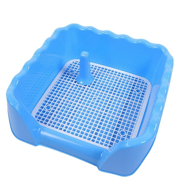 tamizeot Dog Toilet Tray Features Well Spaced Grid Easy Clean Portable Dog Litter Pan Small Medium Breeds Crafted Pp blue L