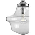 thumbnail image 3 of Academy Collection One-Light Polished Chrome Clear Light Seeded Glass Farmhouse Pendant Light, 3 of 3