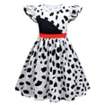 thumbnail image 1 of Fancy 101 Dálmatas Niñas Vestido Niños Princesa Negro Blanco Bruja Cruella Disfraz Halloween Vestidos De Fiesta, 1 of 3
