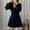Black Dresses for Women, variant on SMihono Womens V Neck Long Sleeve Sweater Dress Casual Loose Spring Latern Sleeve Knit Flowy Short Mini Skater Dresses White 4-14