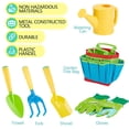 thumbnail image 5 of 6 PCS Kids Garden Tools Set Watering Can, Shovel, Rake, Fork, 5 of 8