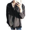 thumbnail image 2 of pstuiky camisas de manga larga para hombre, Camisa informal de manga larga con cuello vuelto y botones de color liso para hombre Tops de talla grande para hombre xxxl, 2 of 6