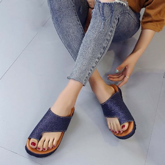 Nuevos zapatos de mujer de talla grande de verano, pantuflas de cuero, sandalias huecas Wmkox8yii hj789
