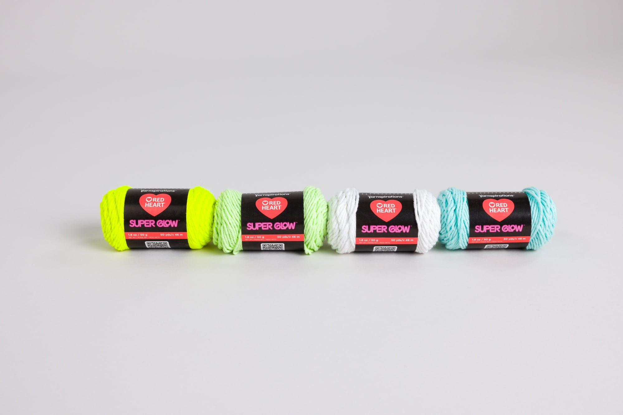 Red Heart® Super Glow™ #4 Polyester Yarn, Glow worm green 1.8oz/50g 50yd (3 Pk)
