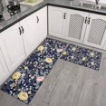 thumbnail image 2 of Pioneer Flower Floral Print Pattern Kitchen Rugs Sets Of 2,Anti Fatigue Kitchen Mat Rugs Non Slip Washable,Decorative Kitchen Floor Mats for Kitchen,Sink,Laundry,17"x30"+17"x47", 2 of 7