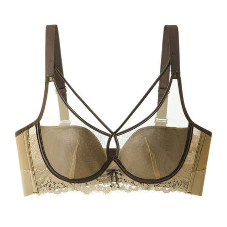 Elvqul Womens Bras Soft Khaki Adaptive Juniors Seamless Underwear Nylon Bras