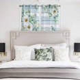 thumbnail image 3 of Daisy Spring Floral Kitchen Curtains Window Panels, Eucalyptus Leaves Watercolor Wooden Insulated Window Treatment Curtain, Grommet Curtains for Bedroom/Living Room/Bathroom, 2 Piece 42"Wx54"L, 3 of 8