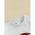 thumbnail image 6 of Elippeo Baby Boy Romper Football Embroidered Long Sleeve Round Neck Adorable Fall Jumpsuits, 6 of 9